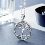 Authentic 925 Sterling Silver Mother's Root Tree of Life Vintage Pendant Necklace