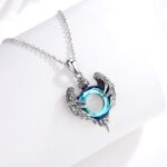 Authentic 925 Sterling Silver Luxury Austrian Crystal Eagle Amulet Pendant