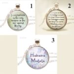 Fashion Inspirational Quote Glass Cabochon Dome Pendant Necklace