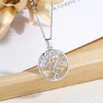 925 Sterling Silver Twisted Beauty Tree of Life Stylish Pendant Necklace