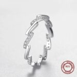 Authentic 925 Sterling Silver Stackable Zirconia Pave Ring