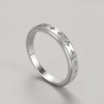 Elegant 925 Sterling Silver Minimalist Hollowed Out Star Ring
