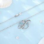 Exquisite 925 Sterling Silver Around the Globe Airplane Pendant Necklace