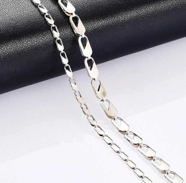 Unisex 316L Stainless Steel 2.5/4.2mm Claw Chain Necklace