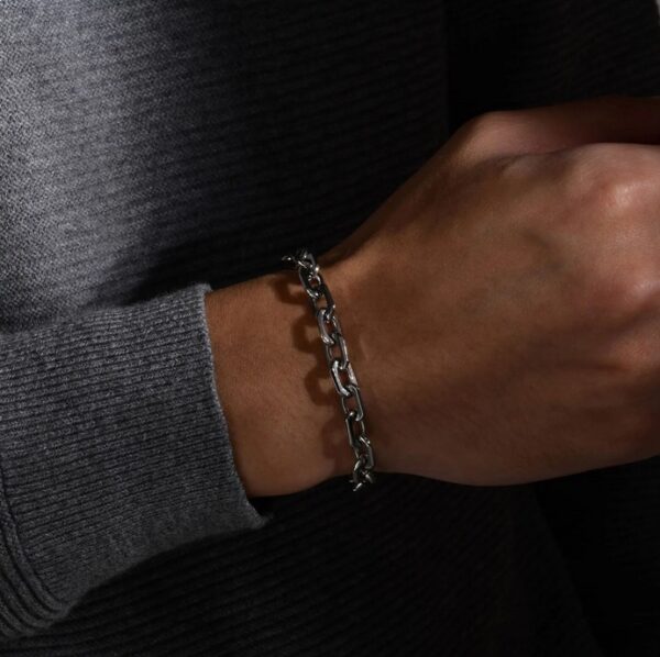 Men’s 316L Stainless Steel 6.5MM Belcher Chain Bracelet - Image 3