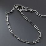 Rhodium 925 Sterling Silver Stylish Paperclip Link Necklace/Bracelet