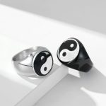 Men's Quality 316L Stainless Steel Tai Chi/Yin Yang Symbol Signet Ring