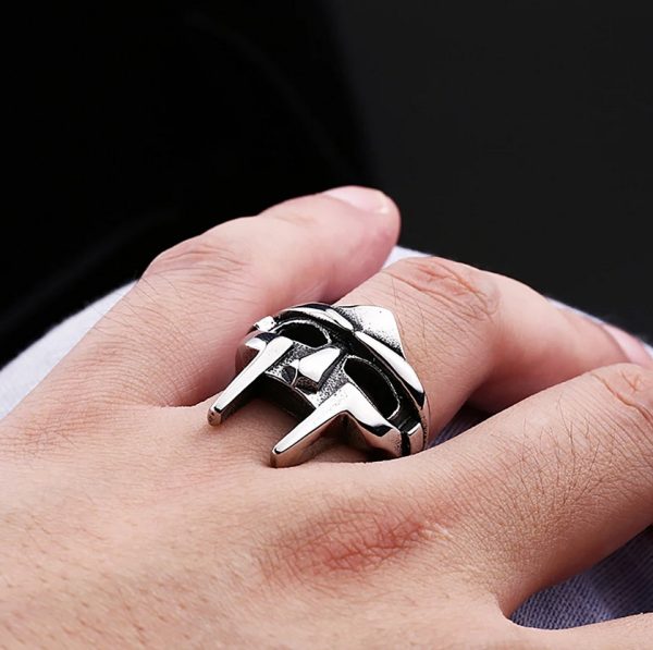 Men’s Quality 316L Stainless Steel Classic Spartan Mask Vintage Ring - Image 4