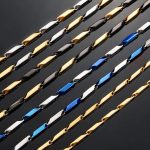 Quality 316L Stainless Steel 3MM Military Grade Bamboo Chain Necklace