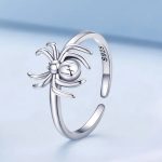 Genuine 925 Sterling Silver Friendly Spider Adjustable Ring