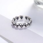 Quality Silver Plated Personality Adjustable Retro Skull Ring