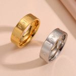 Faith Love Hope Ribbon 6MM Quality Stainless Steel Engraved Ring