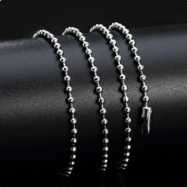 Quality 316L Stainless Steel 5MM Ball Bead Chain Necklace