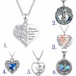 Dazzling Heart/Tree of Life Cremation Urn Pendant Necklace