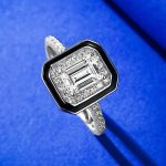Exquisite 925 Sterling Silver Luxury A5 Emerald Cut Zircon Ring