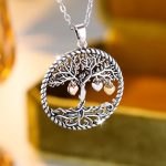 Elegant Silver Plated Tree of Life Mother's Heart Pendant Necklace