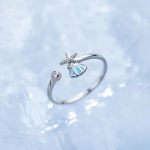 Elegant 925 Sterling Silver Shell Starfish Adjustable Charm Ring