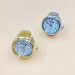 Quartz Creative Hearts Dial Alloy Shell Adjustable Analog Watch Ring