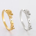 Quality Stainless Steel Engraved Letters "Blessed" Elegant Motivational Ring