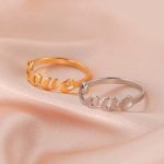 Quality Stainless Steel Engraved Letters "Love" Elegant Motivational Ring