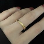 Titanium Steel Hollow Dollar Sign Personality Style Ring