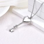 Quality Stainless Steel Cremation Keepsake Key To My Heart Pendant Necklace