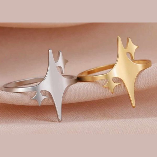 Quality Stainless Steel Triple Star Fashion Ring