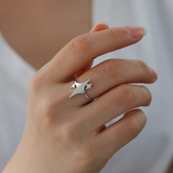 Quality Stainless Steel Triple Star Fashion Ring - Image 3