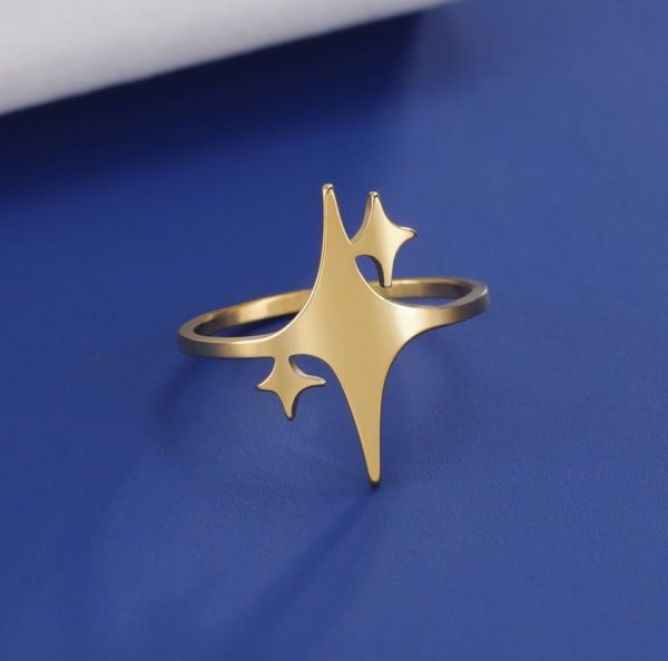 Quality Stainless Steel Triple Star Fashion Ring - Image 4