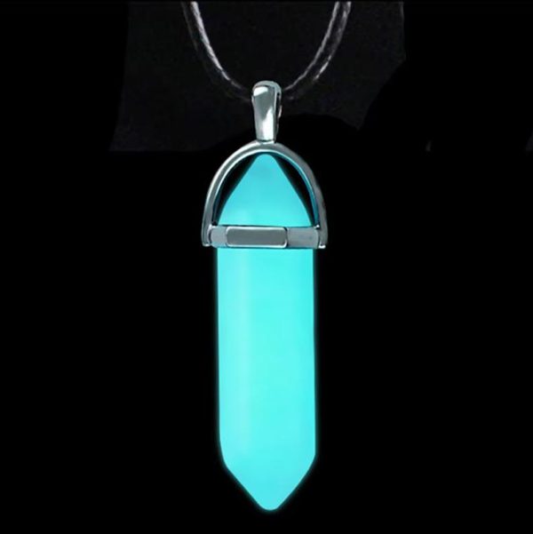 Creative Luminous Glow In the Dark Hexagon Column Pendant Necklace - Image 4