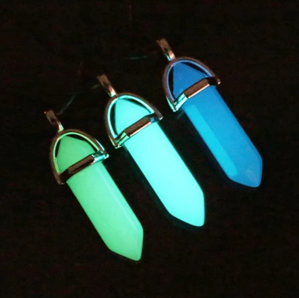 Creative Luminous Glow In the Dark Hexagon Column Pendant Necklace