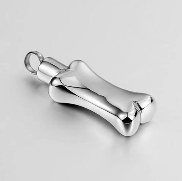 Quality Stainless Steel Bone Design Pet Paw Print Cremation Pendant Necklace - Image 2