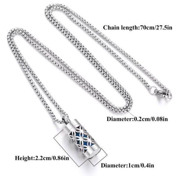 Stainless Steel Essential Aromatherapy Perfume & Oil Diffuser Necklace - Image 4