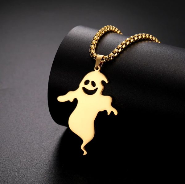 Men's Quality Stainless Steel Funny Ghost Pendant Necklace - Image 3