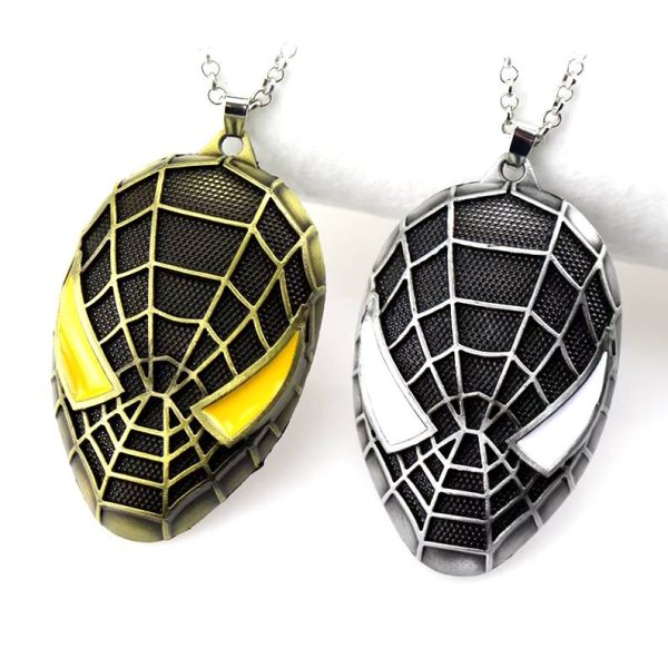 Creative Superhero Design Spider Battle Mask Large Pendant Necklace - Image 3