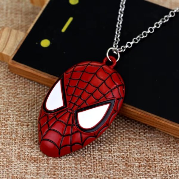 Creative Superhero Design Spider Battle Mask Large Pendant Necklace - Image 2