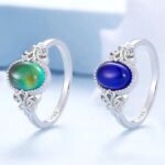 Platinum 925 Sterling Silver Emotions Mood Stone Color Changing Ring