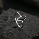 Retro 925 Sterling Silver Halloween Theme Creative Coffin Ring