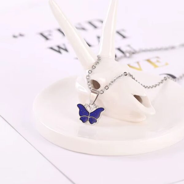 Elegant Color Changing Temperature Mood Baby Butterfly Pendant Necklace - Image 3