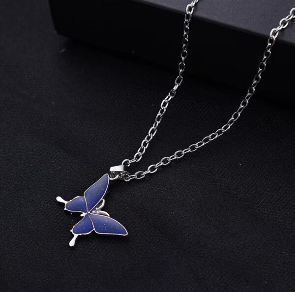 Elegant Color Changing Temperature Mood Butterfly Pendant Necklace - Image 3