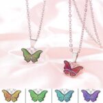 Elegant Color Changing Temperature Mood Baby Butterfly Pendant Necklace