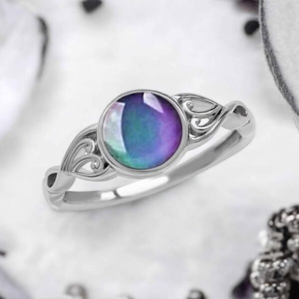 Elegant Color Changing Temperature Emotions Mood Stone Ring - Image 5