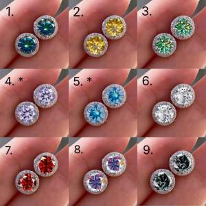 Genuine 925 Sterling Silver 2CT Round Cut Moissanite Stud Earrings