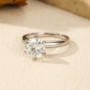 925 Sterling Silver 2CT Round Cut Dazzling Moissanite Eternity Ring (5-9)