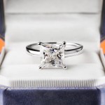 Elegant 925 Sterling Silver 3CT Princess Cut Moissanite Eternity Ring (Size 5-9)