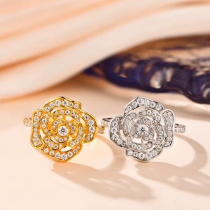 Luxury 18K 925 Sterling Silver Full Moissanite Flower Halo Earrings & Ring Set