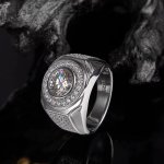 Men's 18K Solid 925 Sterling Sliver 2CT Moissanite Luxury Design Halo Ring (9-12)