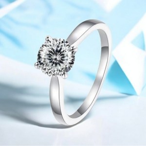 Genuine 925 Sterling Silver 2CT Russian Cut Moissanite Eternity Ring (Size 5-9.5)