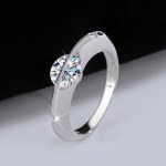 Genuine 925 Sterling Silver 1CT Rotating Moissanite Design Ring (Size 5-9)