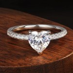 Lover's 18K 925 Sterling Silver 2CT Heart Cut Exquisite Moissanite Ring (5-9)